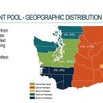 A graphic outlining the locations of the 2,000 people who participated in the pilot program. Courtesy Image