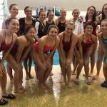 The Sammamish swim and dive team finished second at the district meet on Nov. 8. Front row (from left): Kylie Beagles, Jamie Chin, Katie Walz, Alexis Carr, Jadynrae Long and Maya Gheewala. Back row: Mina Lander, Sophie McKinstry, Jillian Weber, JaLynn Youngs, Sierra Rosenow, Milan Manfredi, Alena Berger and Kayla Chenier. Not pictured: Lilje Stratton, Anna Troje, Erin Whipple and Ashley Ka. Photo courtesy of Kay Walz