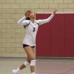 Interlake sophomore Sandy Seetharaman serves the ball during a district tournament game against Seattle Prep on Nov. 14. Benjamin Olson/staff photo