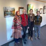 Photo courtesy of Lisa Merrill                                Four Bellevue artists are exhibiting their work in a group show with a fall/winter theme at the South Bellevue Community Center from Nov. 1 through Jan. 2, 2020. From left: Farida Hakim, Lisa Merrill, Dolores Marquez and Laura Grover.