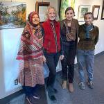 Photo courtesy of Lisa Merrill                                Four Bellevue artists are exhibiting their work in a group show with a fall/winter theme at the South Bellevue Community Center from Nov. 1 through Jan. 2, 2020. From left: Farida Hakim, Lisa Merrill, Dolores Marquez and Laura Grover.