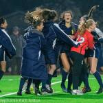 Bellevue players celebrate their 1-0 victory in a penalty kick shootout over Lakeside on Friday in the 3A state semifinals at Sparks Stadium in Puyallup. The Wolverines blast into Saturdays title matchup against Lake Washington at 2 p.m. at Sparks. Goalkeeper Ashley Heinz made two saves in PKs and Audrey Miller tallied the deciding shot. Photo courtesy of Stephanie Ault Justus