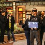 From left, Joel Ruggles, Jordie Ruggles, Brian Cheeseman and Isaac Nickerson at a Justice for Animals cube event in Bellevue. Courtesy photo