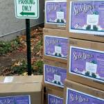 The 4,334 pairs of socks were distributed to Congregations for the Homeless, The Sophia Way and Dignity for Divas. Photo courtesy of Larry Snyder