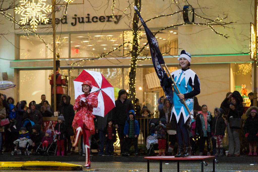A coordinated song and dance number opened the parade. Ashley Hiruko/staff photo