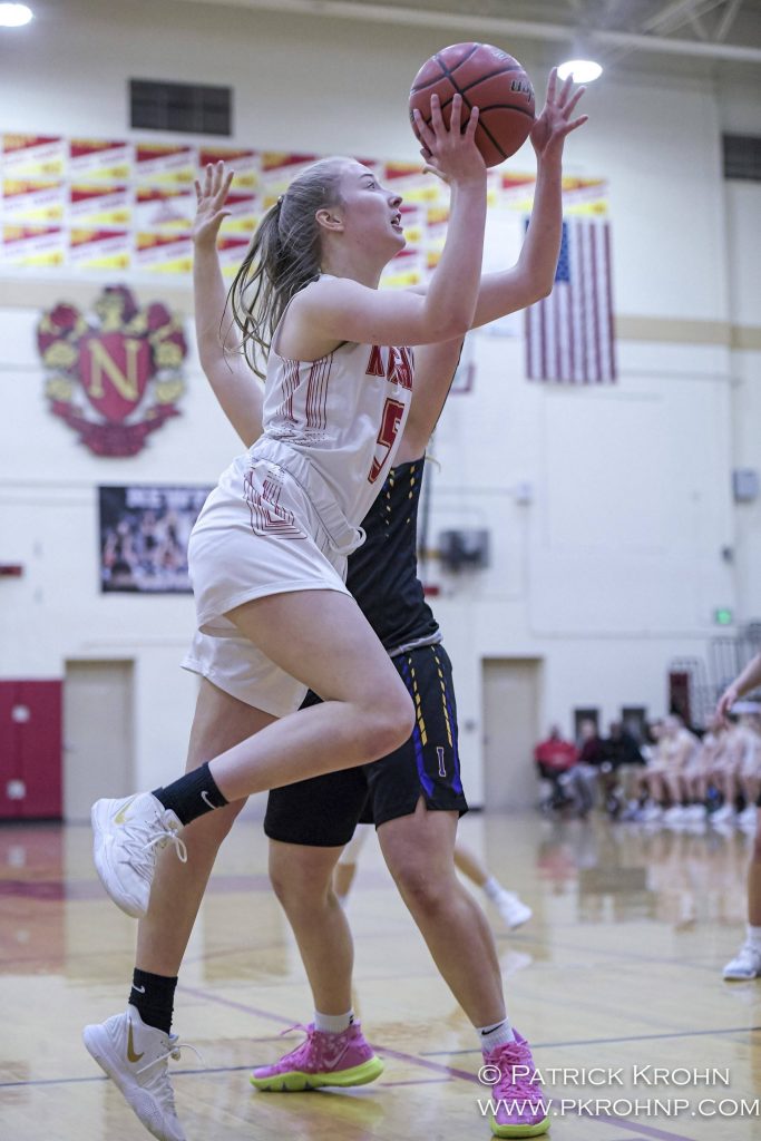 Allie Harrison scored 10 points for the Newport Knights during a 58-53 loss to the Issaquah Eagles on Jan. 3. Photo courtesy of Patrick Krohn/Patrick Krohn Photography