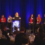 From left, Debra Entenman, Tana Senn, Lisa Callan, Brandi Kruse, Manka Dhingra, Patty Kurderer, Roger Goodman and My-Linh Thai at the event. Blake Peterson/staff photo