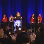 From left, Debra Entenman, Tana Senn, Lisa Callan, Brandi Kruse, Manka Dhingra, Patty Kurderer, Roger Goodman and My-Linh Thai at the event. Blake Peterson/staff photo