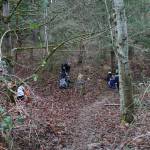 Volunteers dig away at Wilburton Hill Park. Andy Nystrom/ staff photo