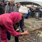 Photo courtesy ICOE                                Eastside Interfaith Social Concerns Council member Farida Hakim and Susan Wilson of the Church of Jesus Christ of Latter-day Saints at the groundbreaking.