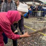 Photo courtesy ICOE                                Eastside Interfaith Social Concerns Council member Farida Hakim and Susan Wilson of the Church of Jesus Christ of Latter-day Saints at the groundbreaking.