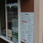 The menu and walk-up window at Megans Coffee Corner in Bellevue, WA, on Feb. 25, 2020. Mitchell Atencio/Staff Photo