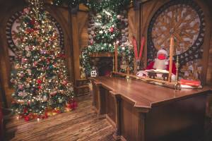 Santa at his desk. Courtesy photo/Bellevue Collection