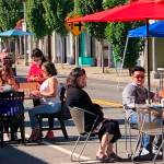 Last summer, people took advantage of the outdoor dining along First Avenue between Gowe and Titus streets in downtown Kent. In Phase 2 of the governors reopening plan, which was announced Jan. 28, restaurants can reopen at a maximum 25% capacity and a limit of six people per table. Photo courtesy of Kent Downtown Partnership