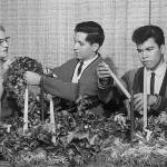 Friends of Youth founder Mrs. Iva Matsen with young people, circa 1953.