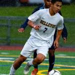 Bellevues Dylan Khuu, front, scored on a free kick in the Wolverines 1-1 draw with Interlake in boys soccer action on May 18. Interlake equalized on a Bellevue own goal. Photo courtesy of Stephanie Ault Justus