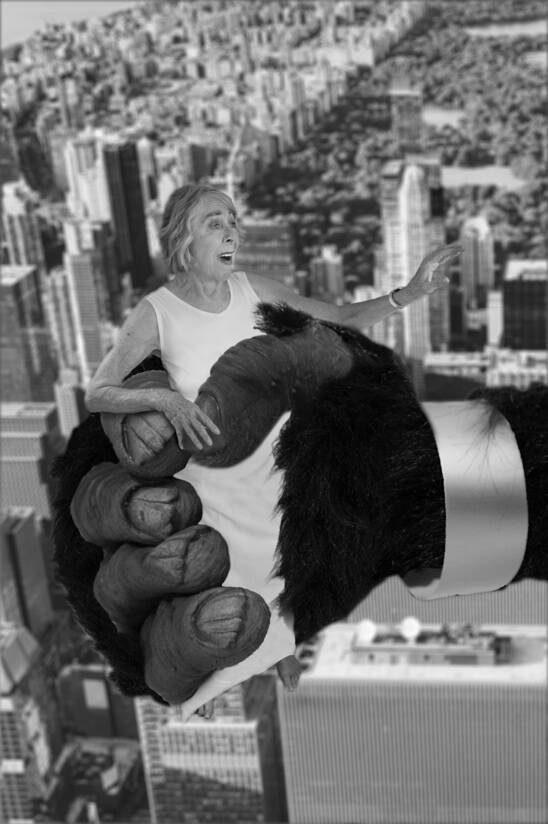 A Pacific Regent resident screams in terror as she is picked up by King Kong. Courtesy of Pacific Regent.