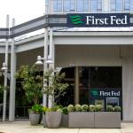 Exterior of the new First Fed Bellevue branch.