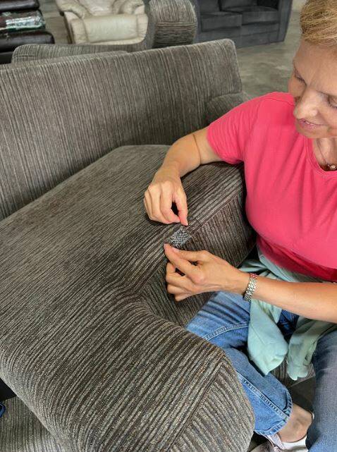 Nataly Balacci at the Furniture Fix-it Fair. Photo courtesy of Xenia Dolovova.