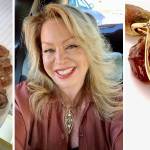 Some of the first gem roughs Robin Callahan collected from an Oregon Sunstone mine, and a pendant she made with one of the gems.