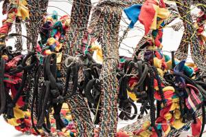 Fabric basket by Marita Dingus. Courtesy of Bellevue Arts Museum.