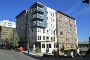Low Income Housing Institutes 57-unit August Wilson Place apartments in downtown Bellevue includes affordable housing units for households at 30, 50 and 60 percent of the area median income. Photo courtesy of Low Income Housing Institute