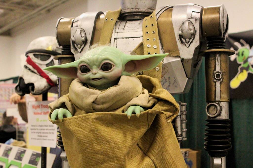 Grogu of The Mandalorian was a favorite among backpack accessories at ECCC 2024. Photo by Bailey Jo Josie/Sound Publishing