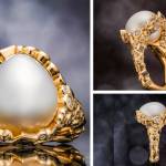 Robin Callahans Harmony won the CPAA Visionary Award for 2023. Harmony embraces the natural shape of the pearl while allowing you to see the beauty of the natural pearl from every angle.