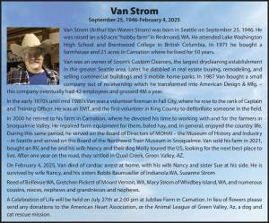 Van Strom | Obituary