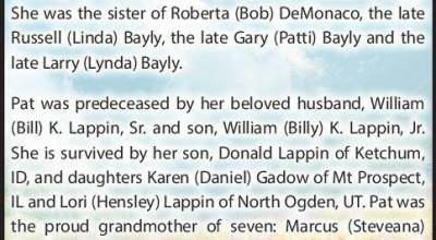 Patricia Lappin | Obit