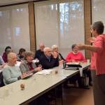Mindy Garner teaches seniors about real estate services at an ElderMove Alliance seminar at North Bellevue Community Center. Courtesy photo