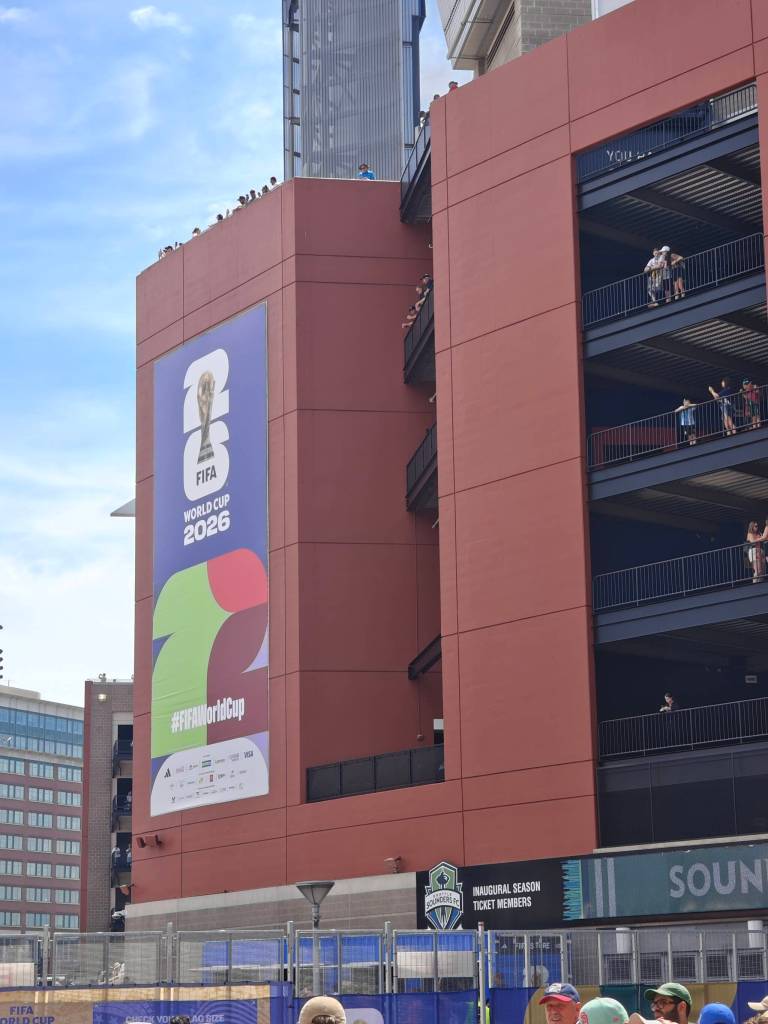 Fans have seen the signage for a long time and now the FIFA 26 banners are beckoning fans inside Seattle Stadium.